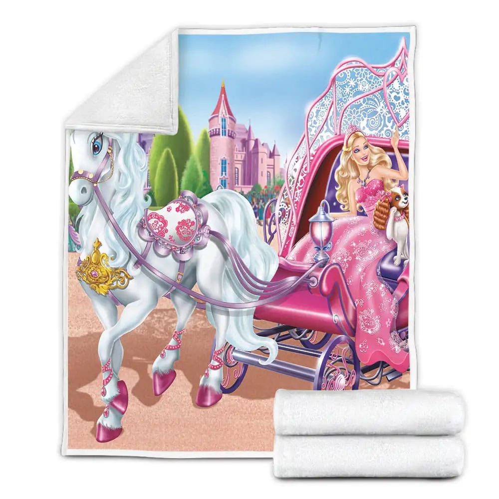 Barbie Fleece Blanket Gift For Wife Husband Besties