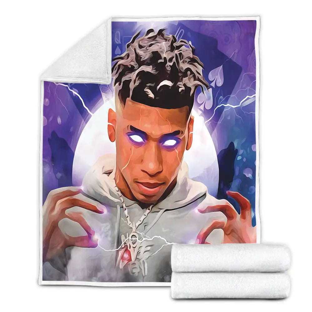 Nle Choppa Cool Art Fleece Blanket Perfect 