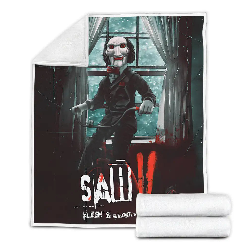 Saw Ii Movie Poster Fleece Blanket Perfect 