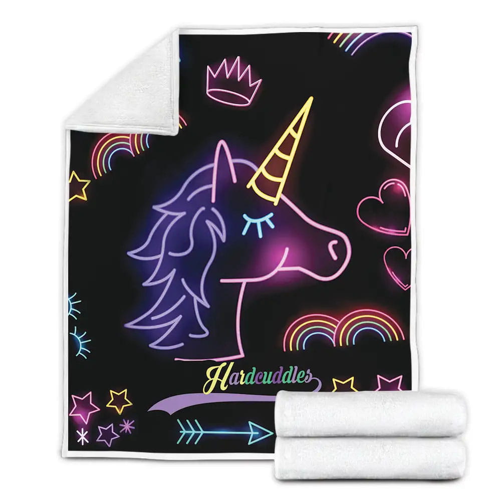 Unicorn Custom Name Fleece Blanket Perfect 