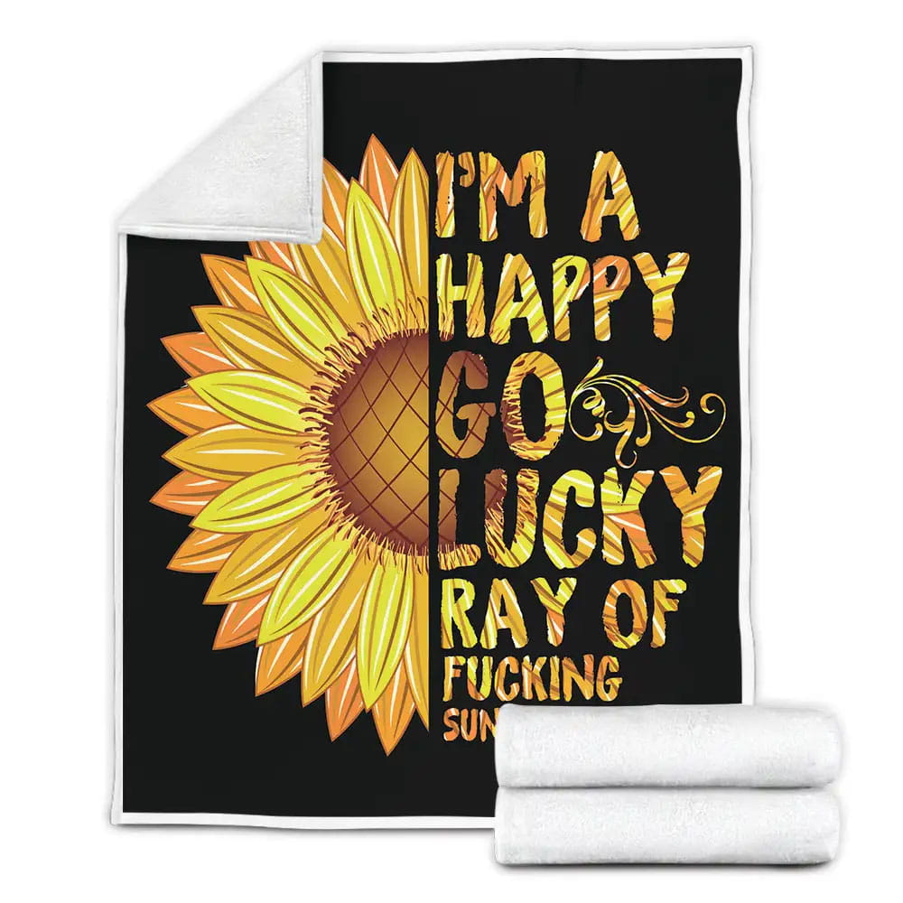 Sunflower Fleece Blanket Gift For Wife Husband Besties