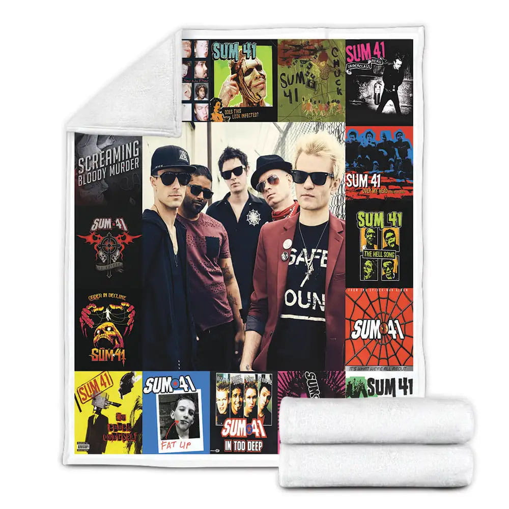 Sum 41 Album Covers Fleece Blanket Perfect 