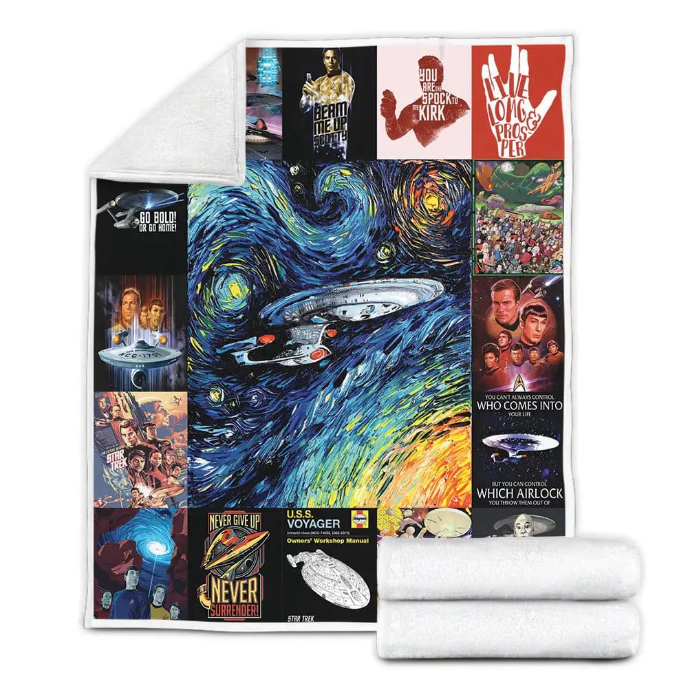 Star Trek Fleece Blanket Gift For Wife Husband Besties