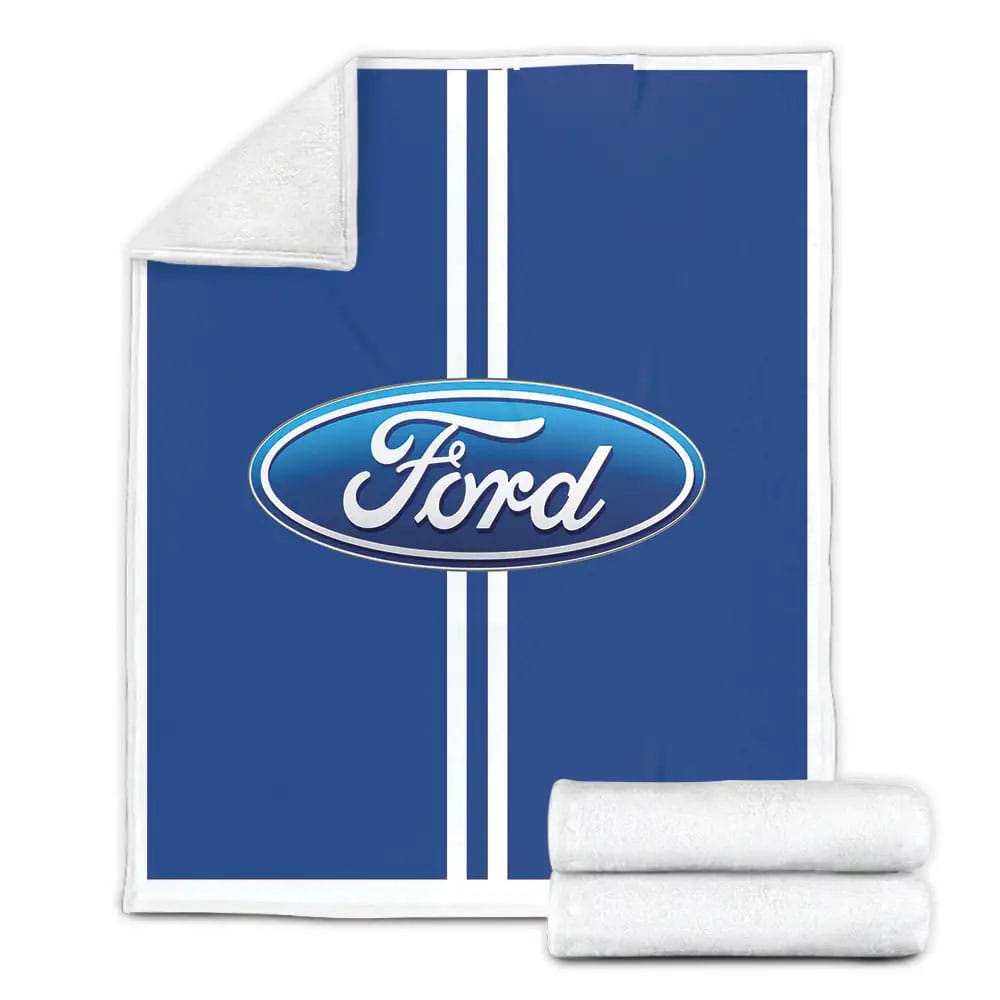 Ford Logo Fleece Blanket Gift For Wife Husband Besties