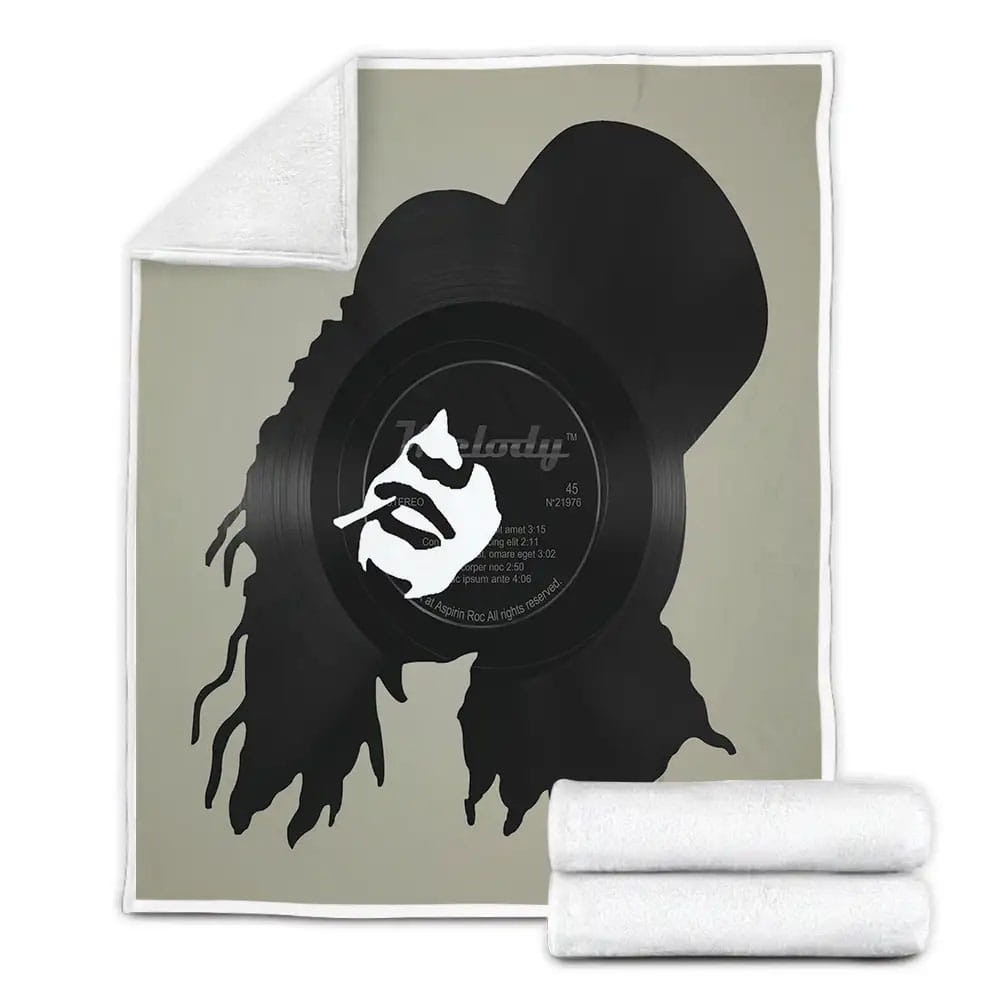 In Vinyl Record Art Fleece Blanket Perfect 