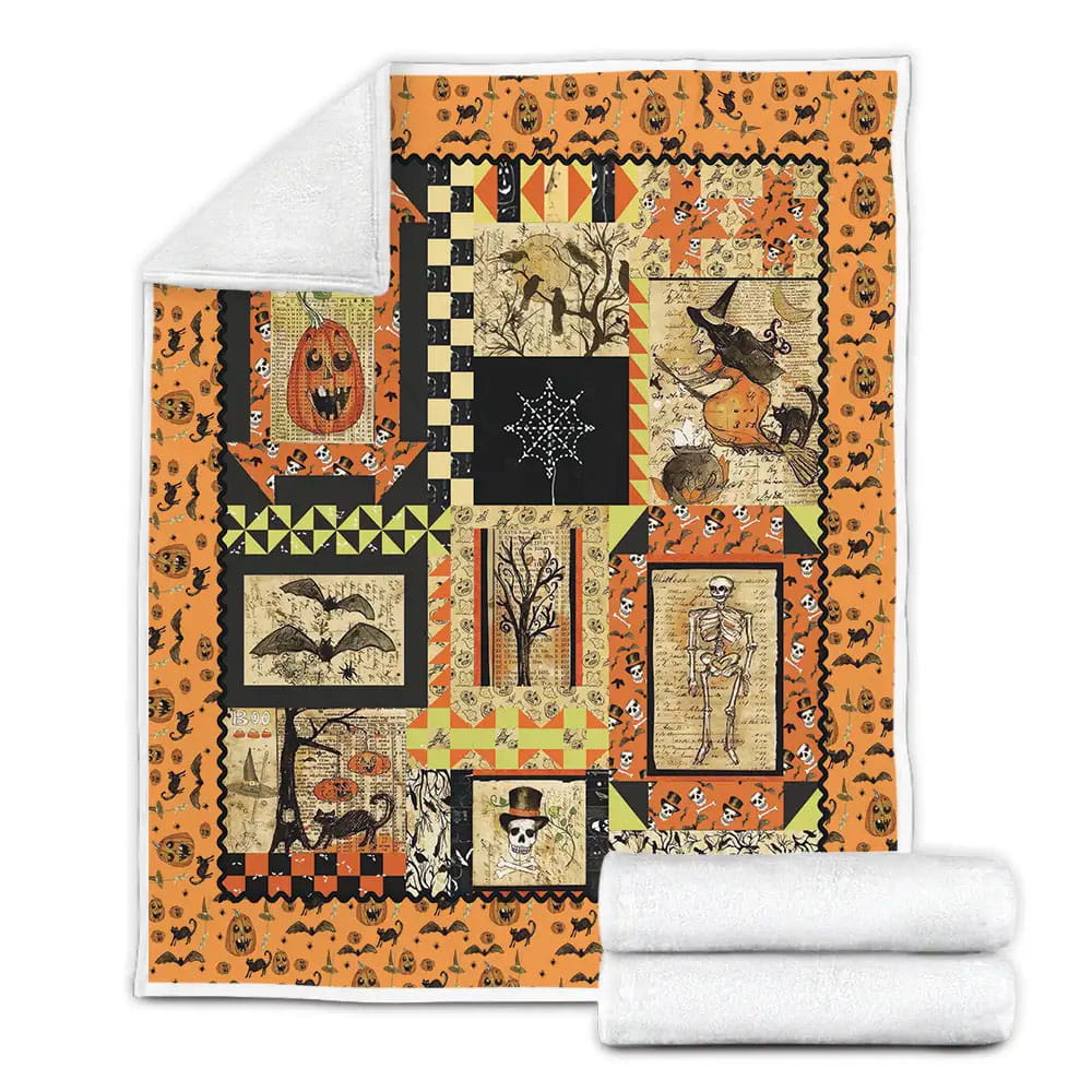 Halloween Fleece Blanket Gift For Wife Husband Besties