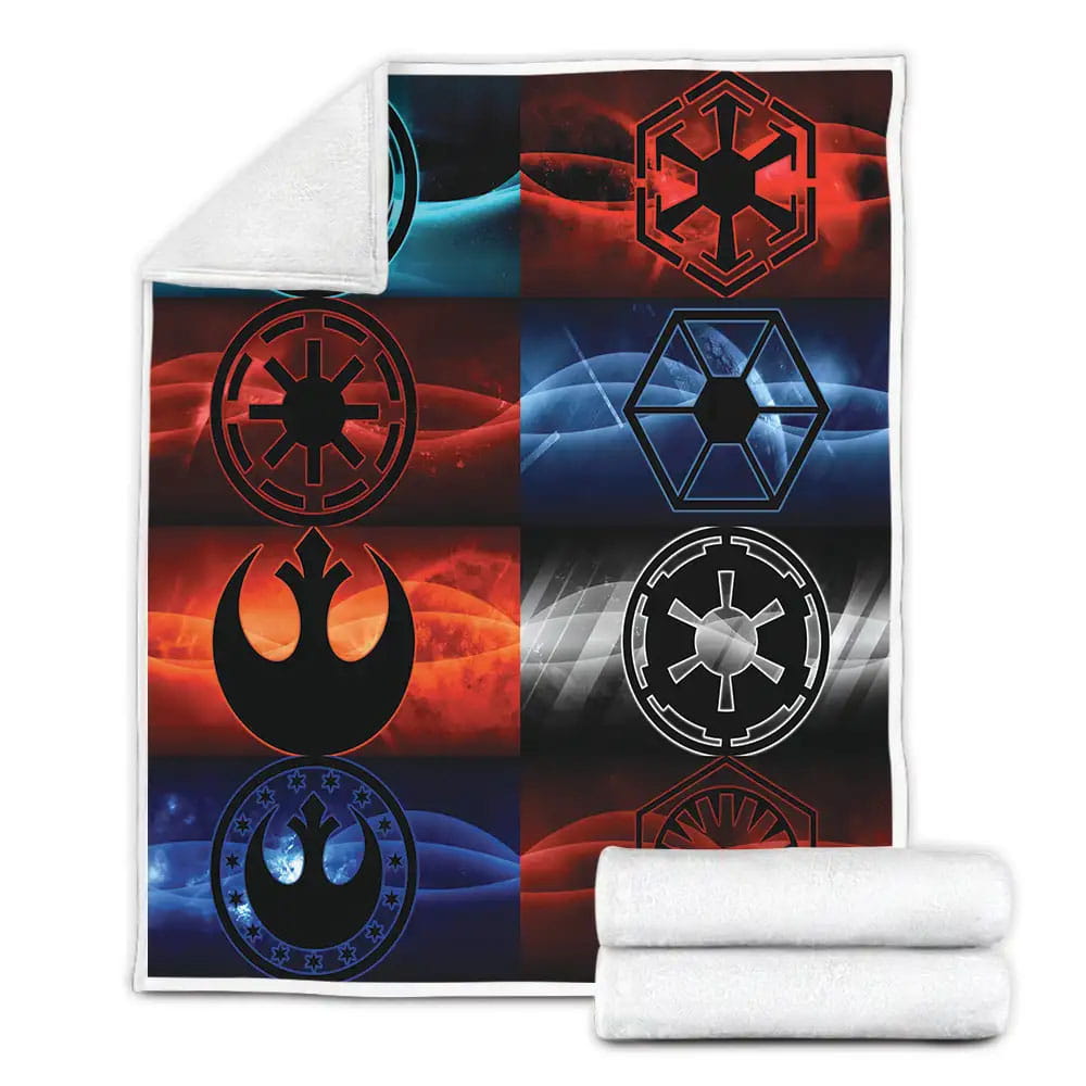 Star Wars Symbols Fleece Blanket Perfect 