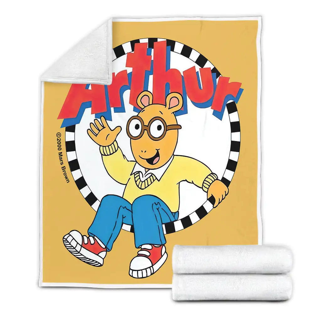 Arthur Cartoon Logo Fleece Blanket Perfect 