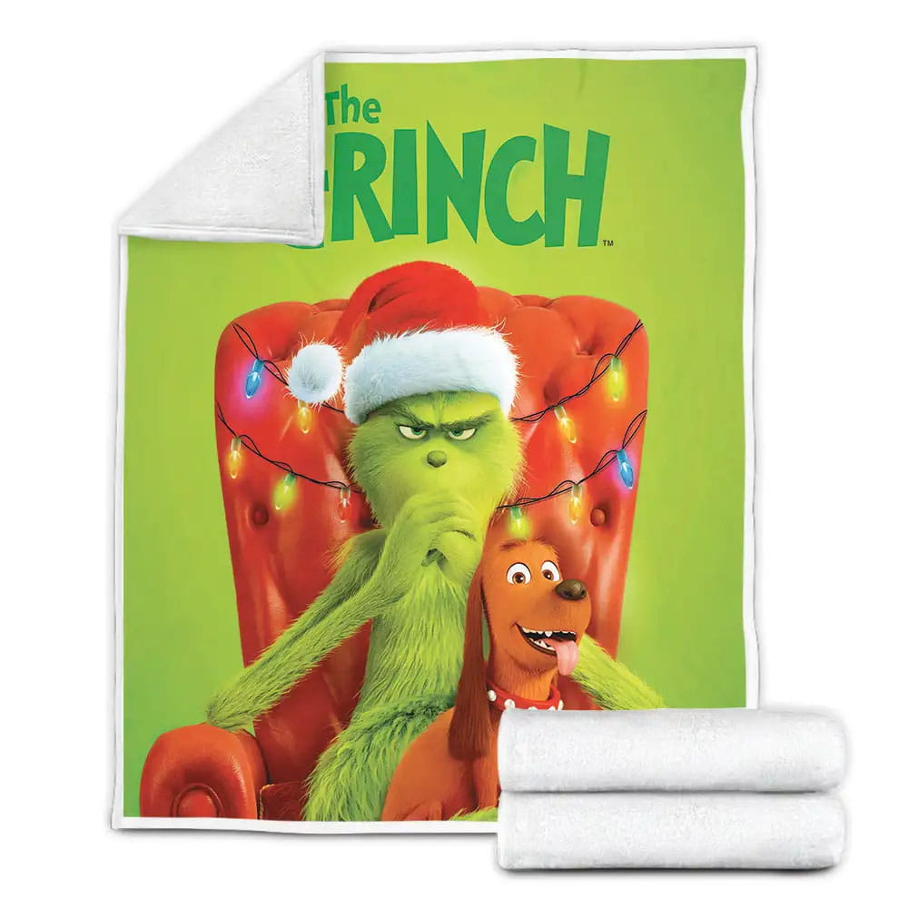 The Grinch Fleece Blanket Gift For Wife Husband Besties