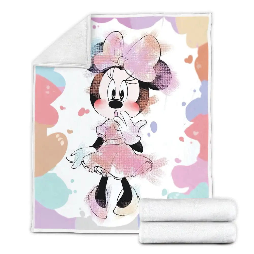 Amazed Minnie Mouse Fleece Blanket Perfect 