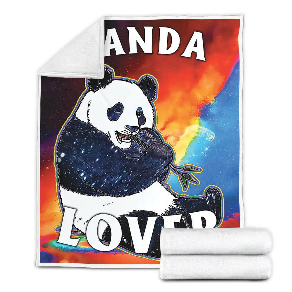Panda Lover Fleece Blanket Gift For Wife Husband Besties