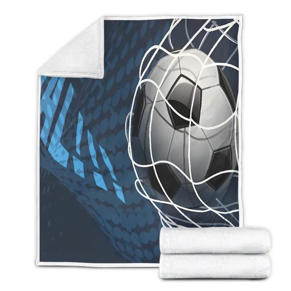 Soccer Goal Fleece Blanket Gift For Wife Husband Besties