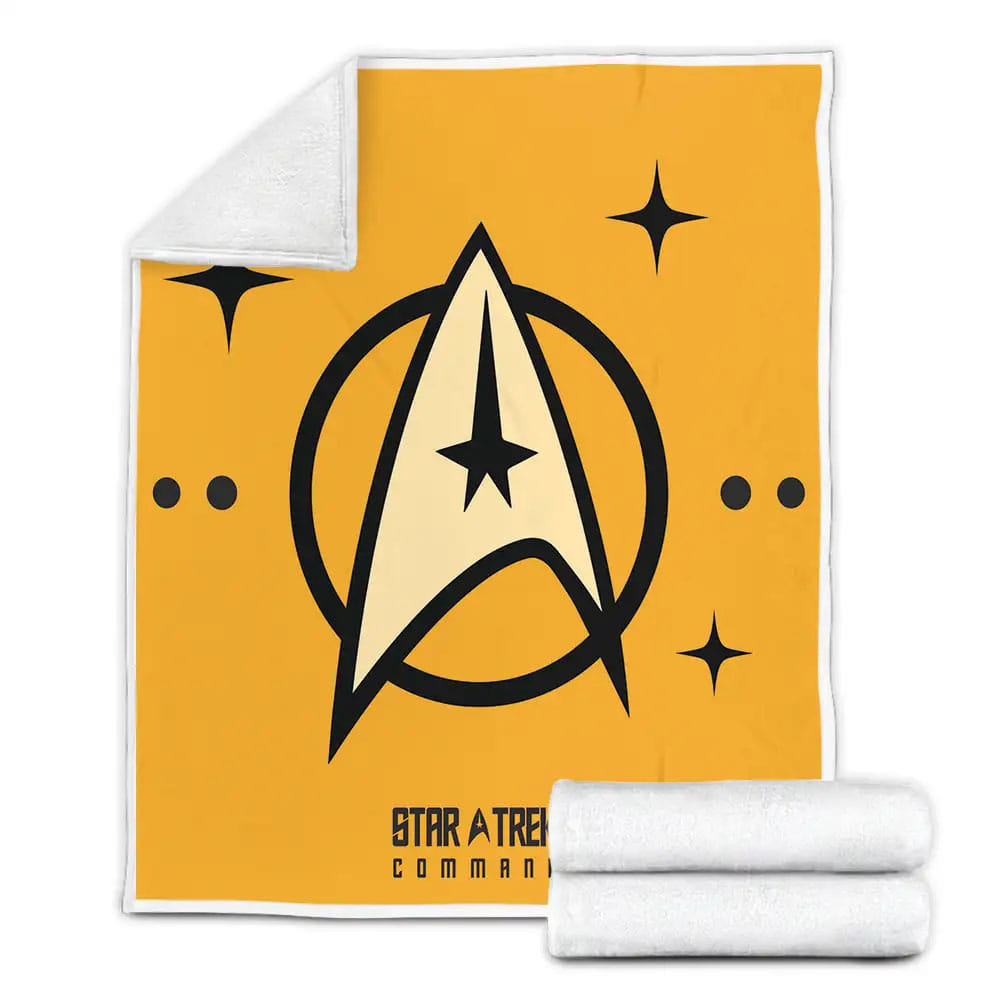 Star Trek Yellow Logo Fleece Blanket Perfect 