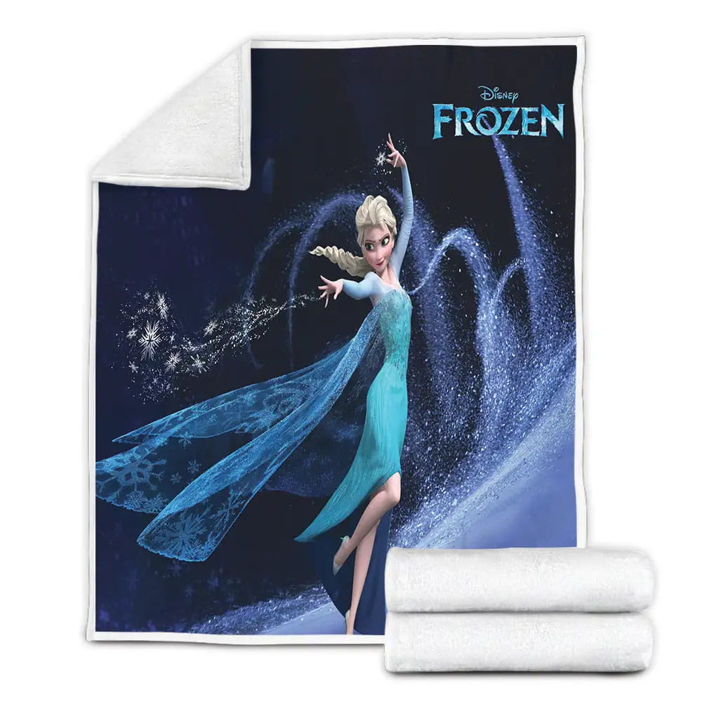 Frozen Elsa Fleece Blanket Gift For Wife Husband Besties