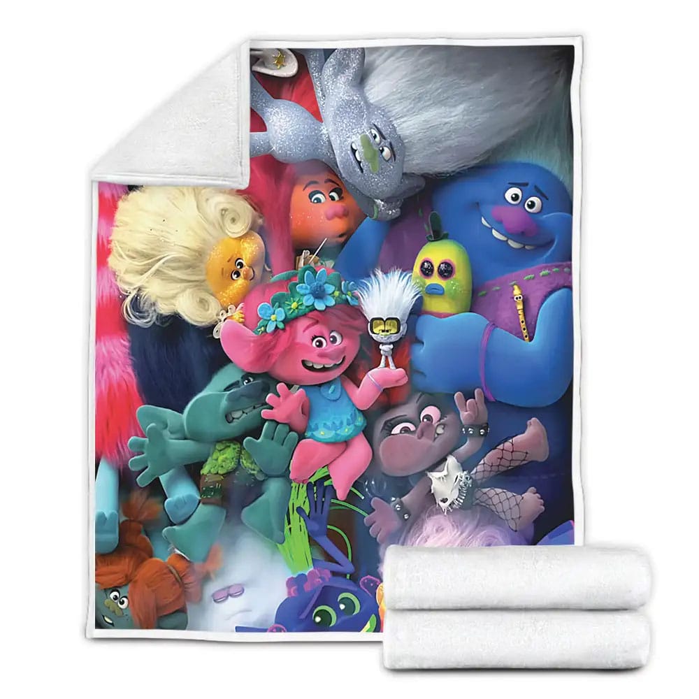 Trolls Characters Bed Fleece Blanket Perfect 