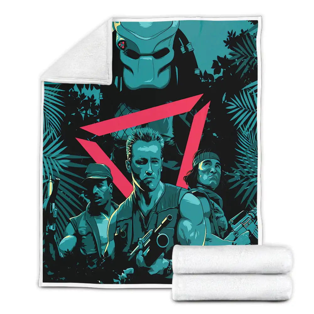 Predator Movie Poster Fleece Blanket Perfect 