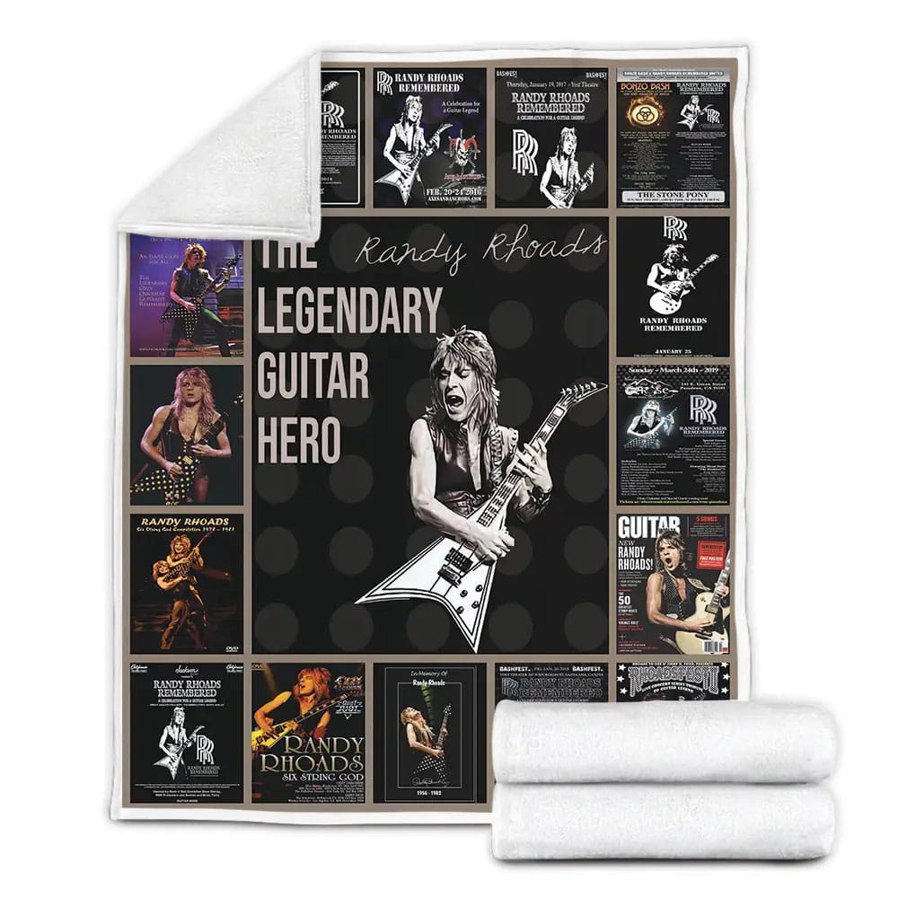 Randy Rhoads Fleece Blanket Gift For Wife Husband Besties