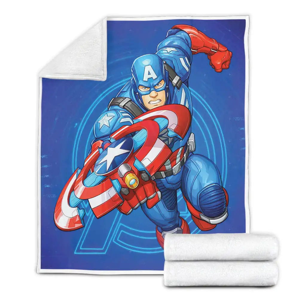 Captain America Comic Fleece Blanket Perfect 