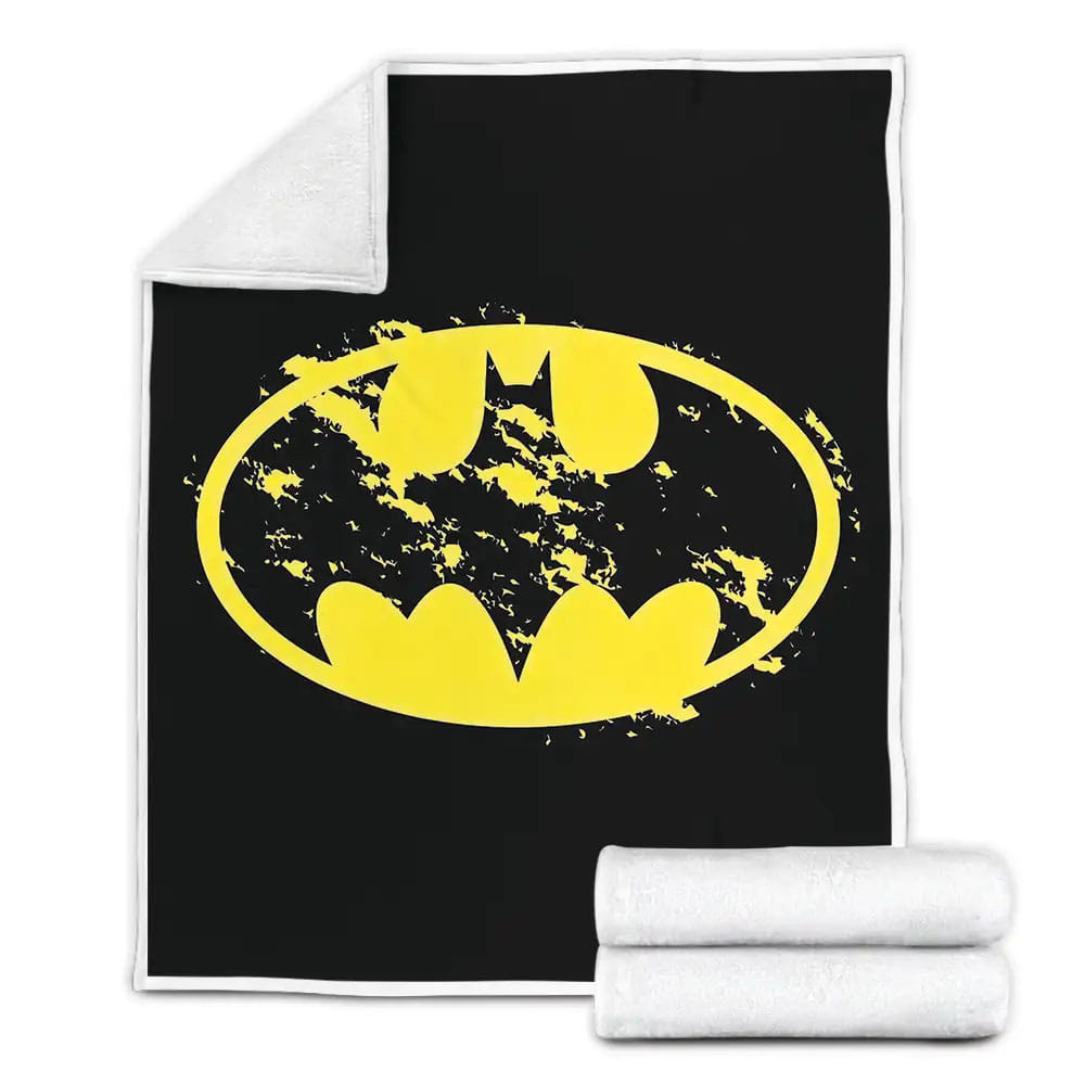 Batman Yellow Fleece Blanket Gift For Wife Husband Besties