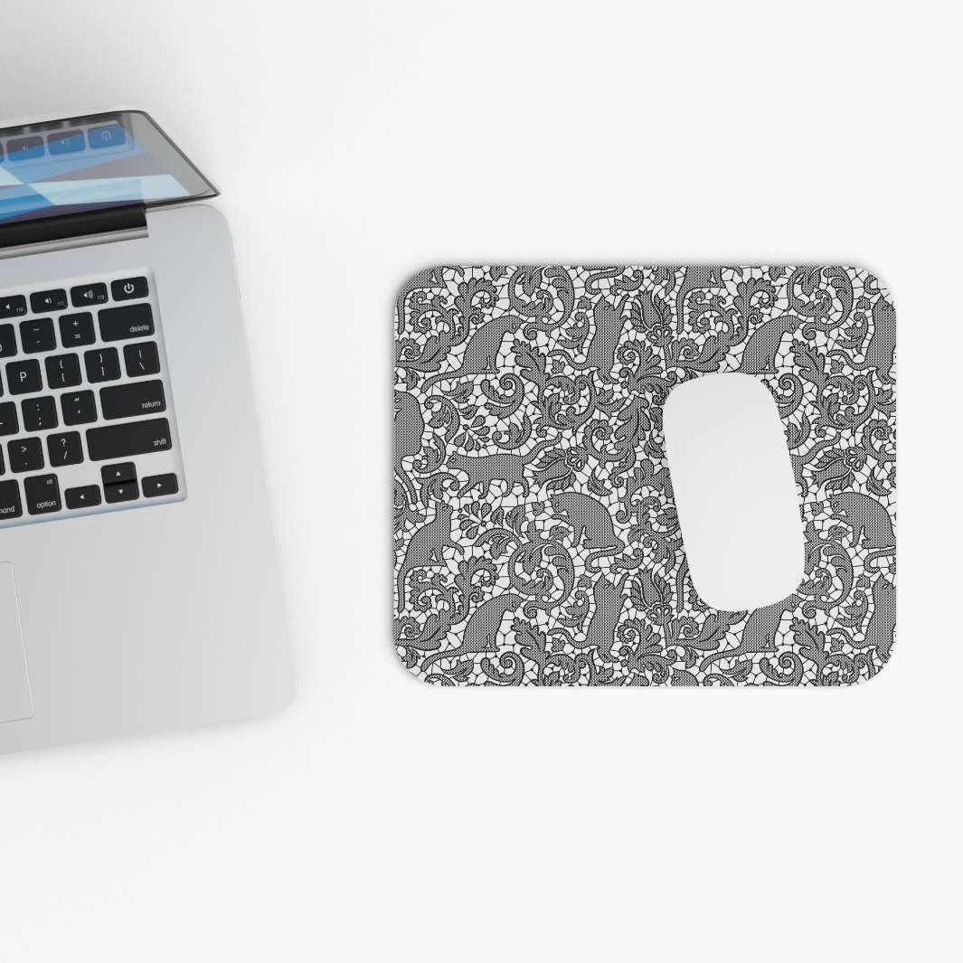 Allleftout Lace Cat Mouse Pad