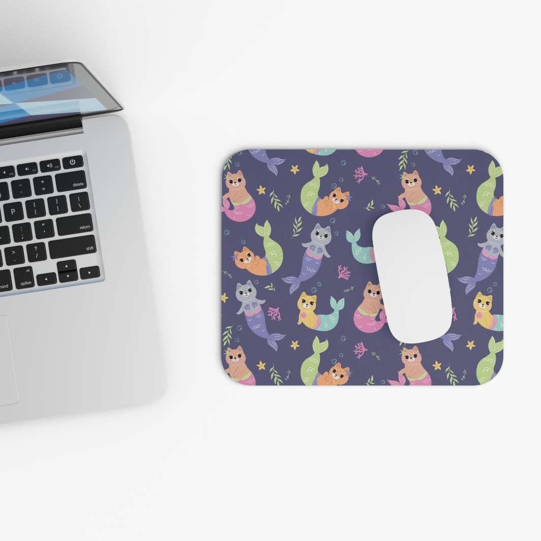 Allleftout Mermaid Cat Mouse Pad