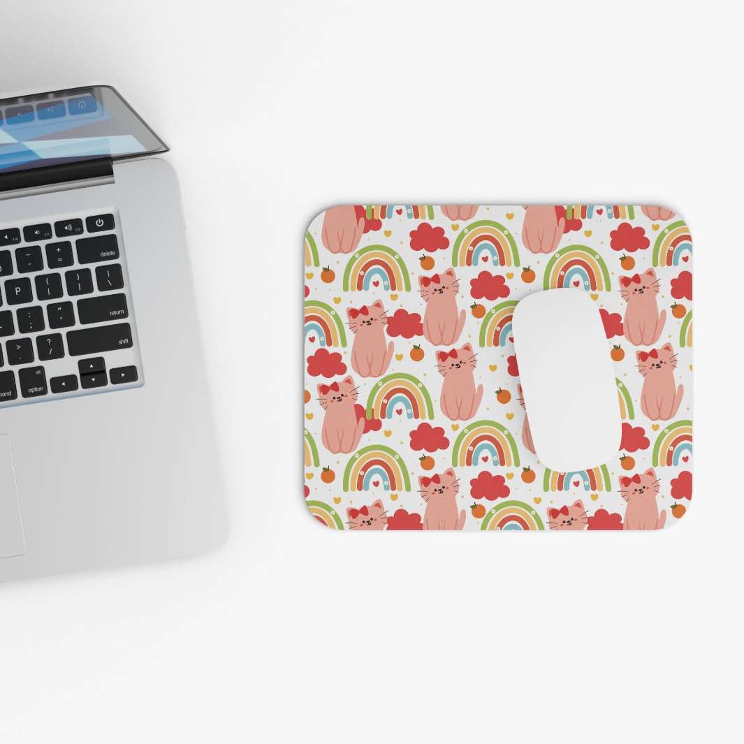 Allleftout Kitties And Rainbows Mouse Pad