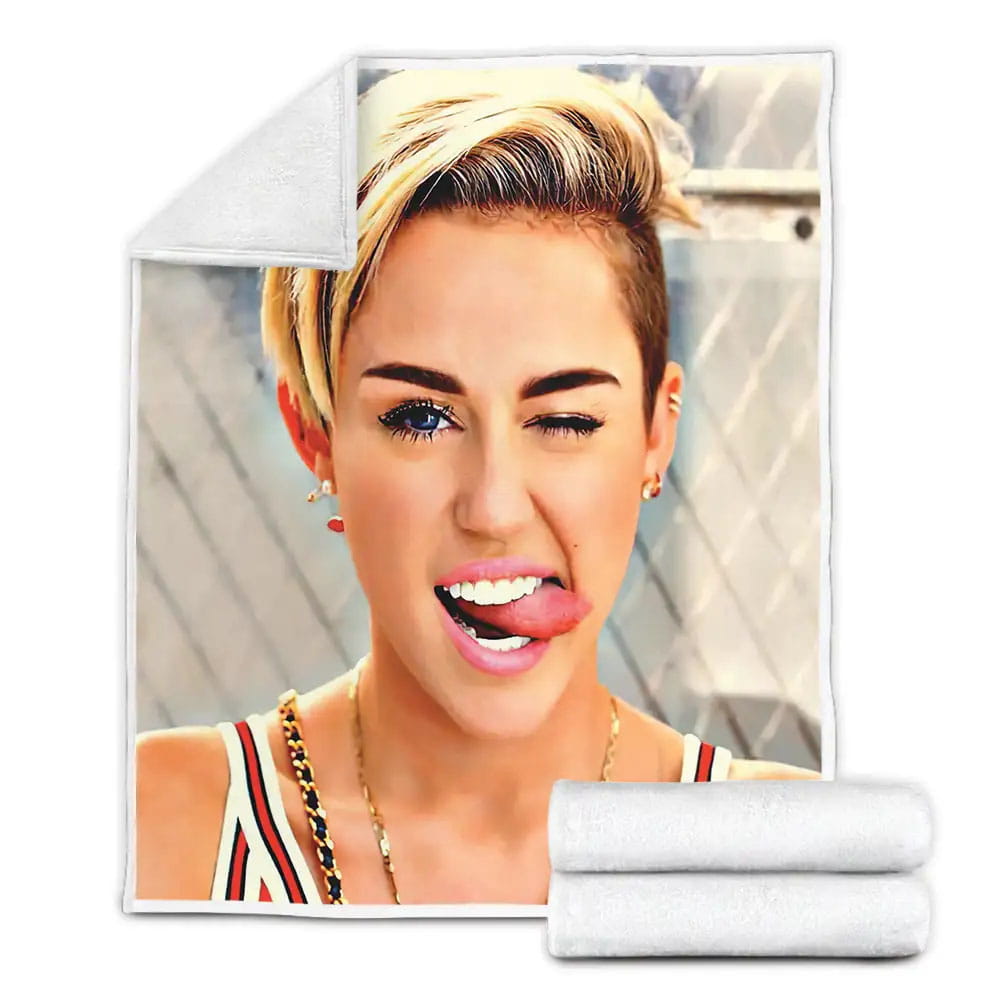 Miley Cyrus Photoshoot Fleece Blanket Perfect 