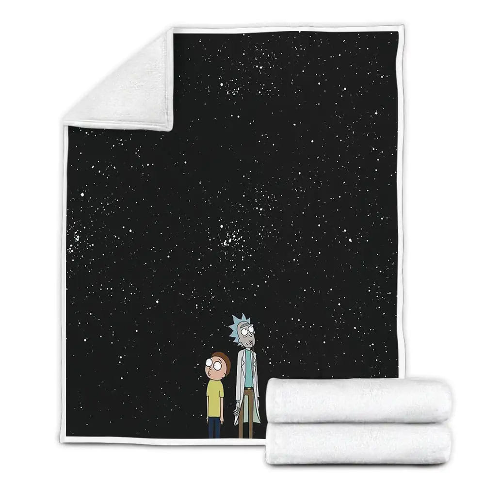 Rick And Morty Fleece Blanket Gift For Wife Husband Besties
