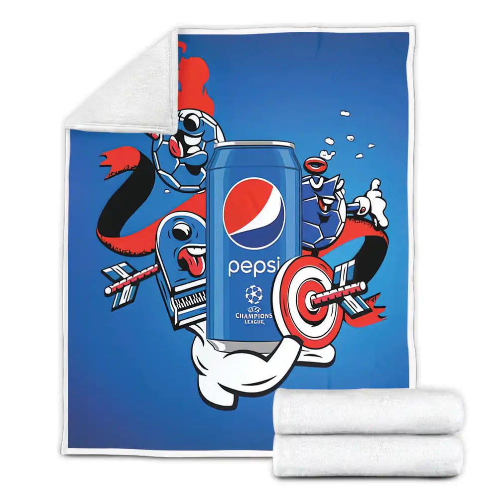 Pepsi And Arrows Artwork Fleece Blanket Perfect 