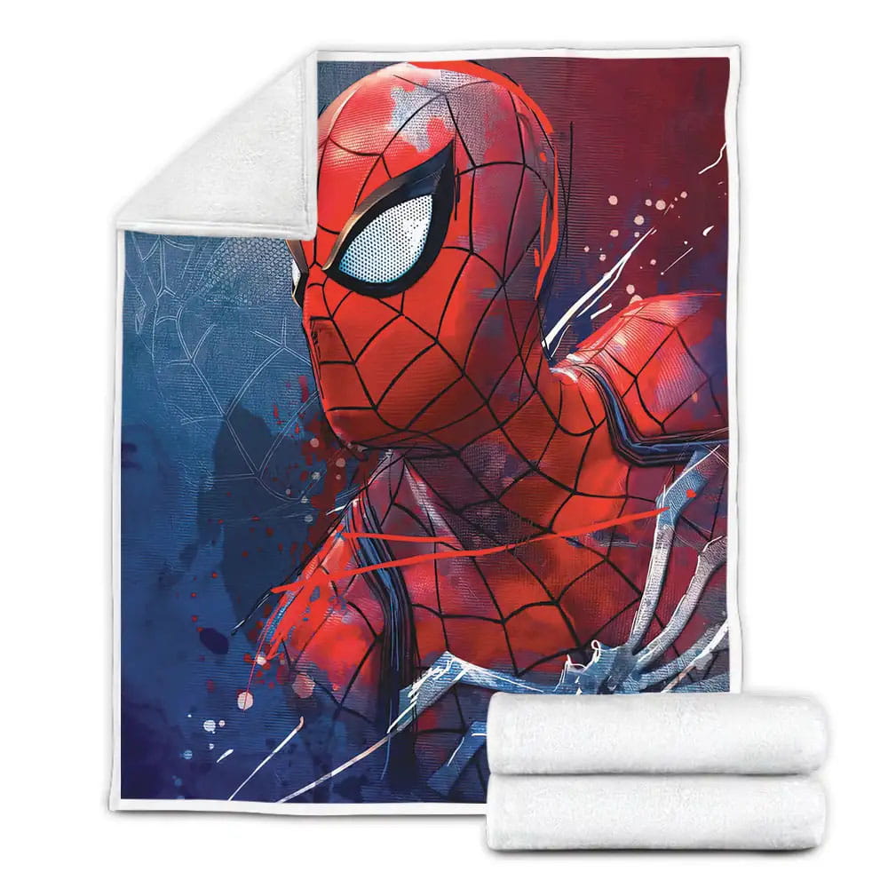 Spider-Man Game Web Head Fleece Blanket Perfect 