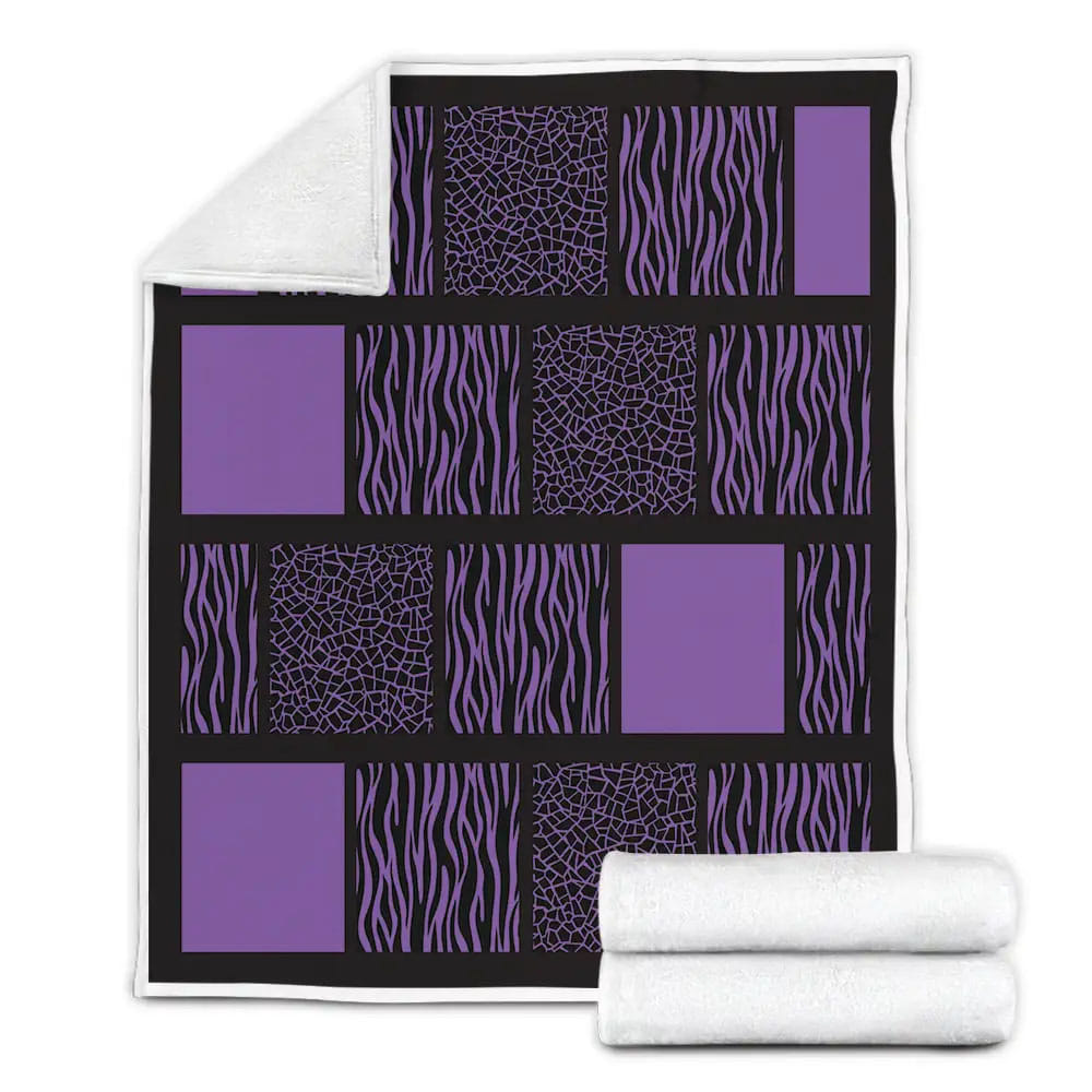 Purple Zebra Fleece Blanket Gift For Wife Husband Besties
