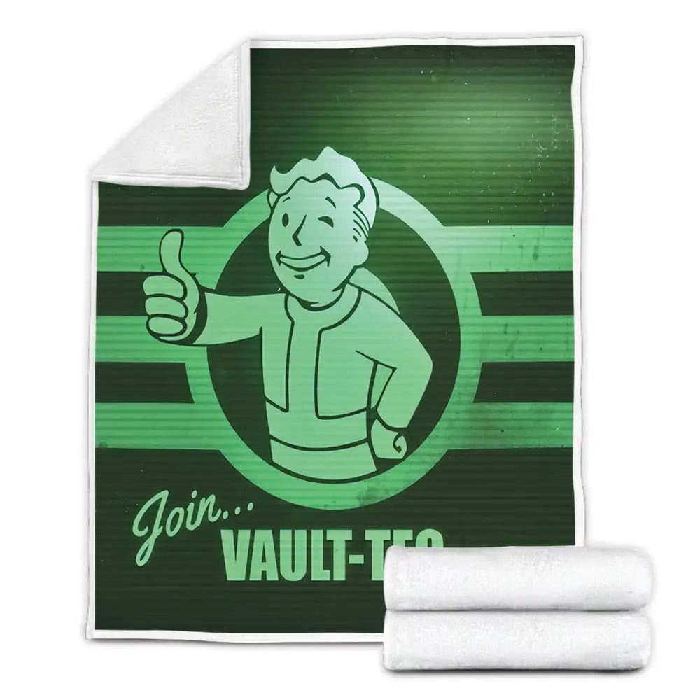 Fallout Join Vault- Tec Fleece Blanket Perfect 