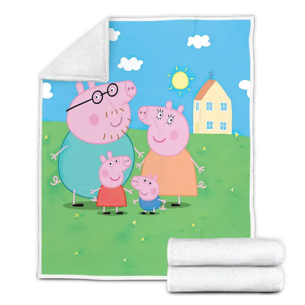 Peppa Pig Family Picture Fleece Blanket Perfect 