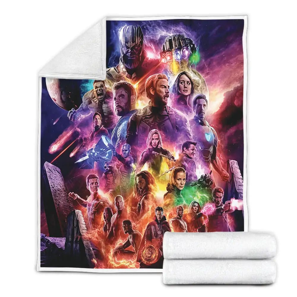 Marvel Heroes 3D Printed Fleece Blanket Perfect 