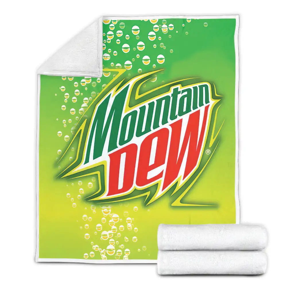Mountain Dew Logo Diving Fleece Blanket Perfect 