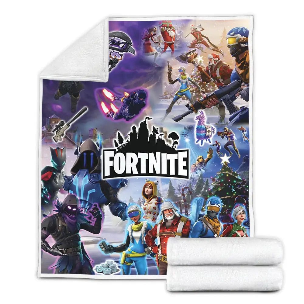 Fortnite Gamer With Logo Fleece Blanket Perfect 