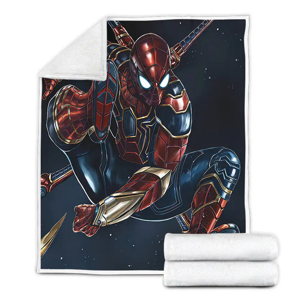 Iron Spider Starry Night Fleece Blanket Perfect 