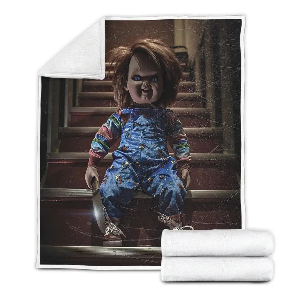Curse Of Chucky Poster Fleece Blanket Perfect 