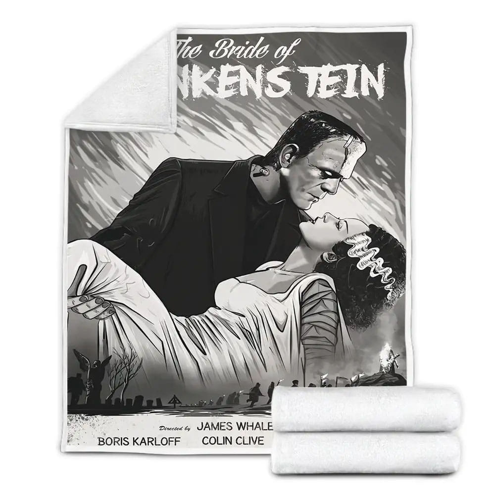 Frankenstein Fleece Blanket Gift For Wife Husband Besties