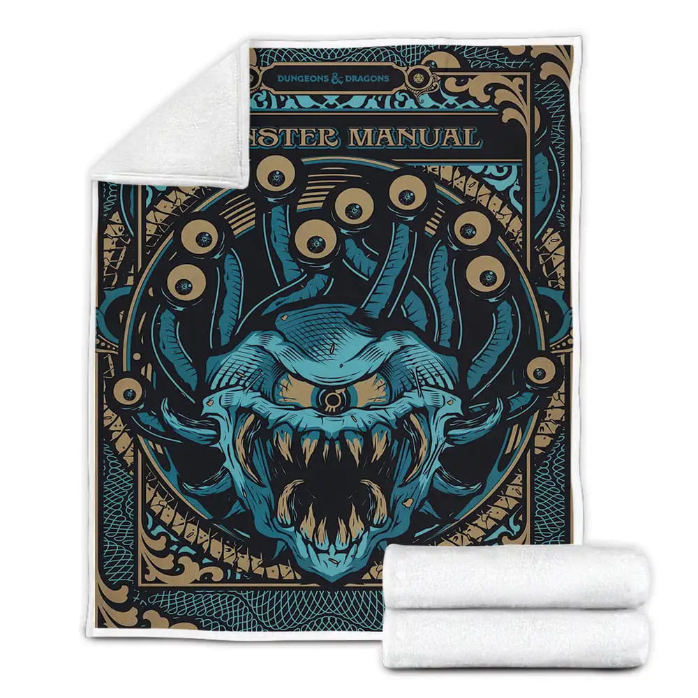 Dnd Art Monster Manual Fleece Blanket Perfect 