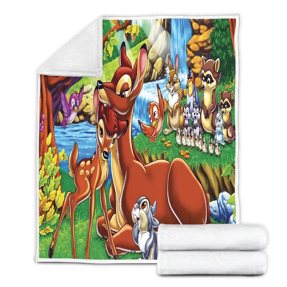 Disney Bambi Fleece Blanket Gift For Wife Husband Besties