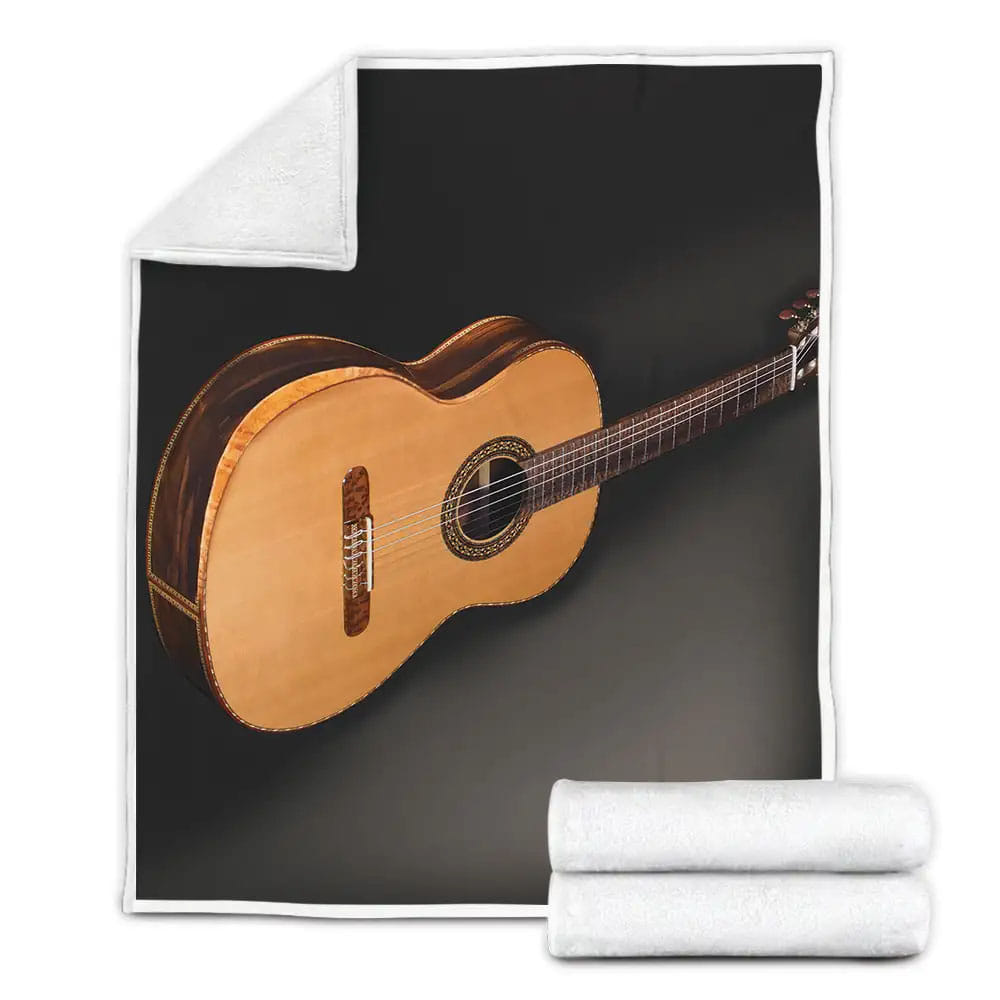 Music Guitar 3D Fleece Blanket Gift For Wife Husband Besties