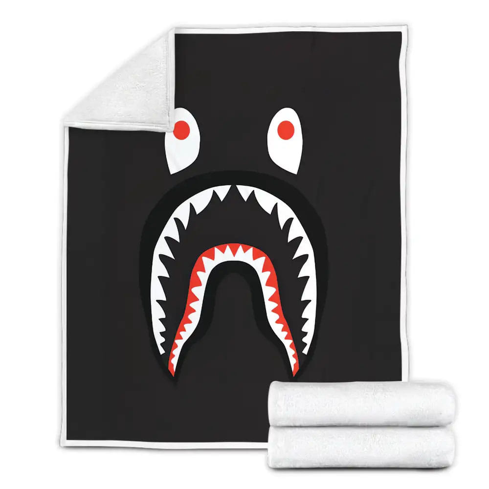Bape Cartoon Fleece Blanket Gift For Wife Husband Besties
