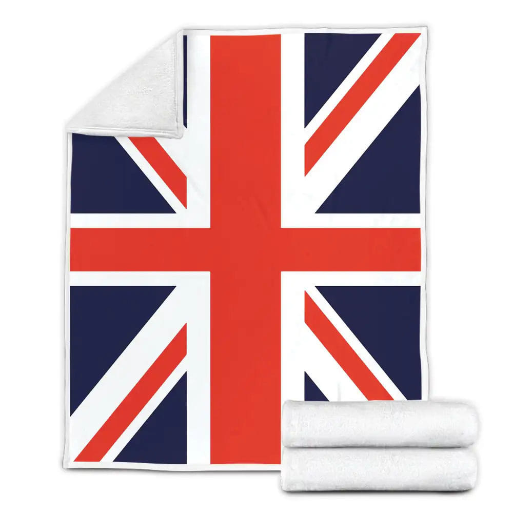 British Flag Fleece Blanket Gift For Wife Husband Besties