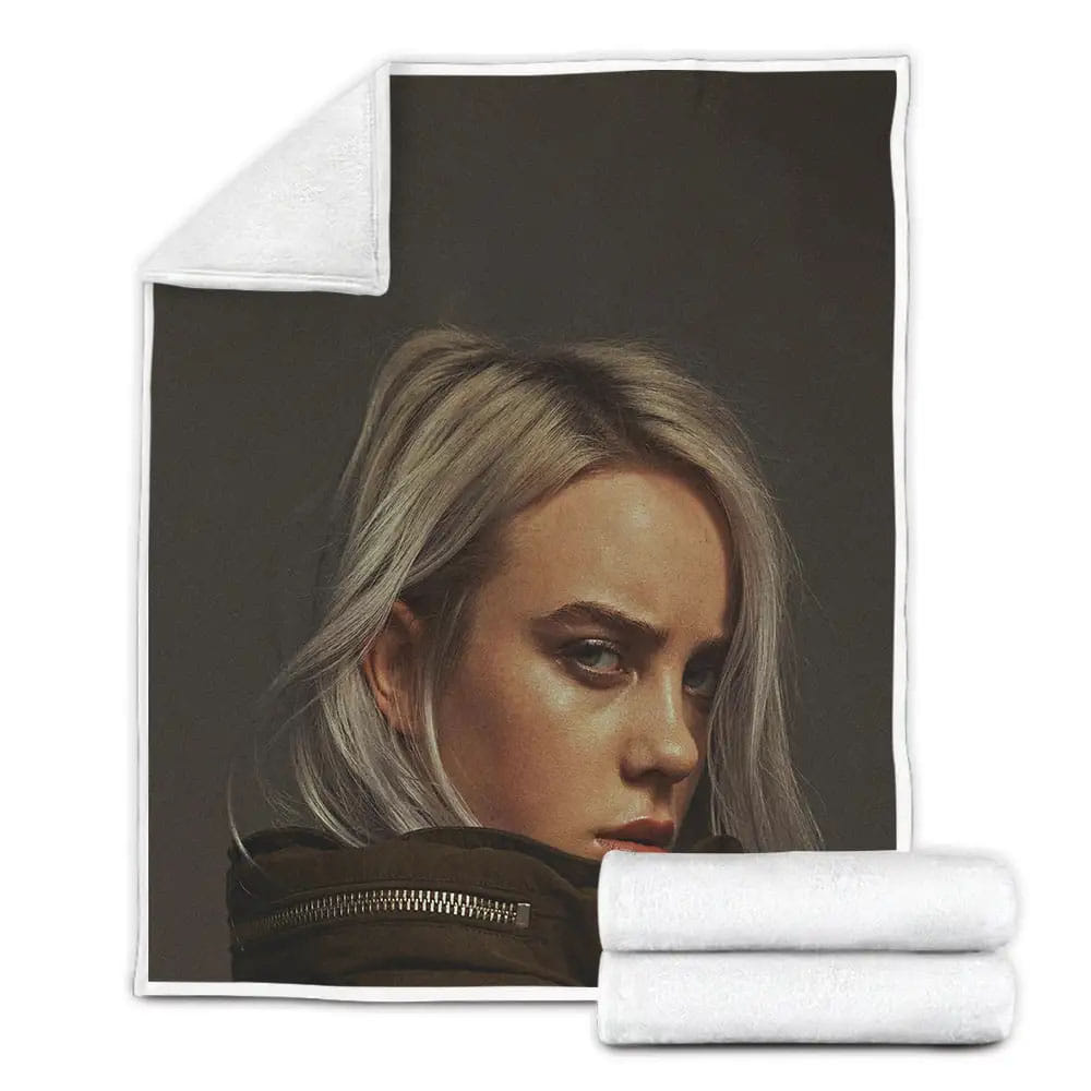 Billie Eilish Fleece Blanket Gift For Wife Husband Besties