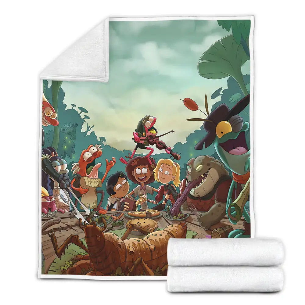 Amphibia Massive Party Fleece Blanket Perfect 