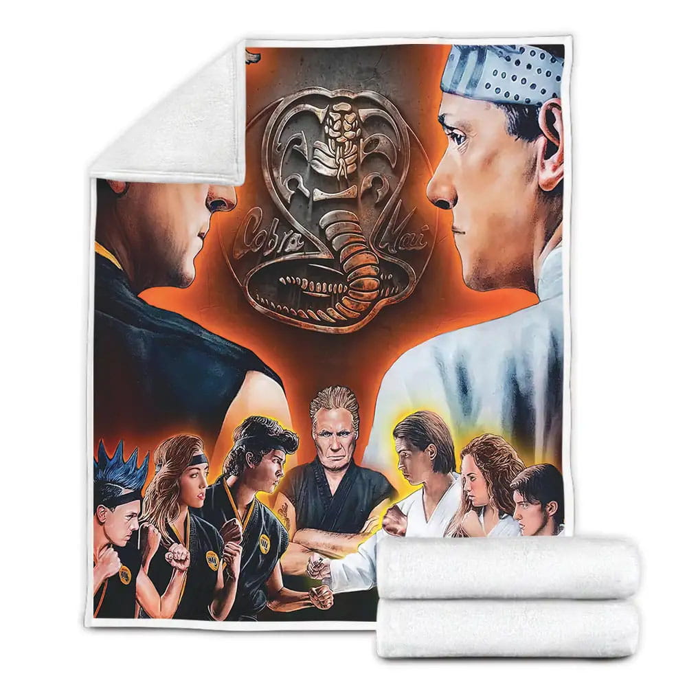 Cobra Kai Movie Poster Fleece Blanket Perfect 