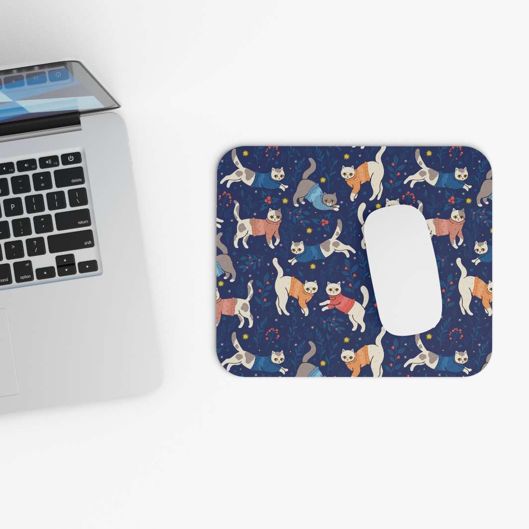 Allleftout Cats In Sweaters Mouse Pad