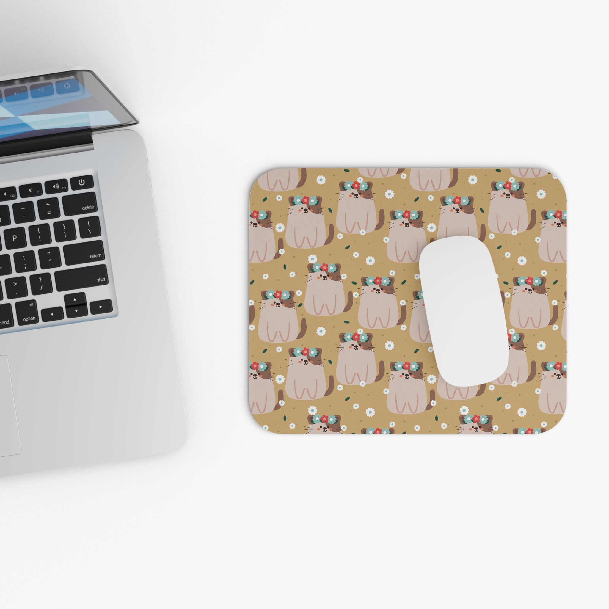 Allleftout Flower Paw-Ty Mouse Pad