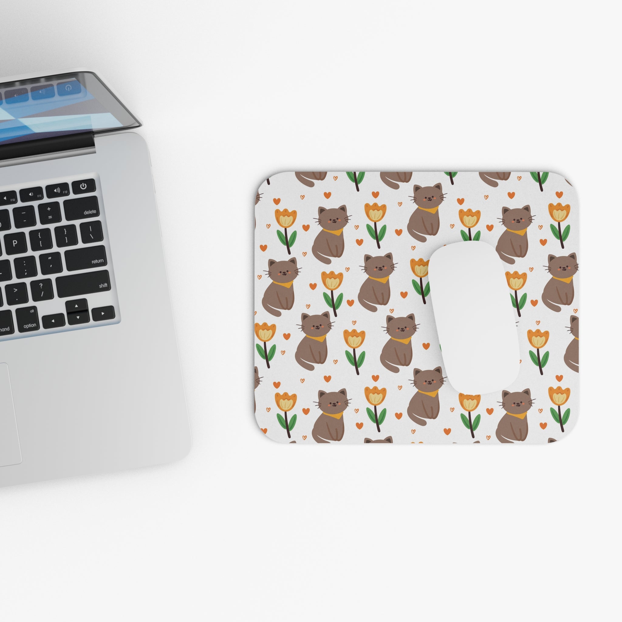 Allleftout Purrfect Petals Mouse Pad